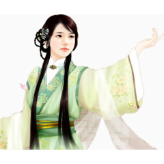 古风装饰素材卡通小人图案