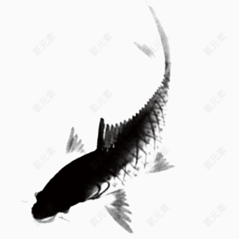 水墨鱼