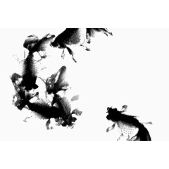 水墨画中国画鱼儿