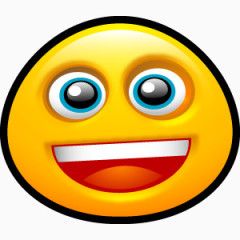 笑脸露齿而笑面对快乐有趣的微笑乐趣情感表情符号废料