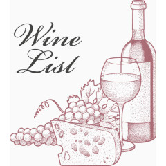 矢量红酒和奶酪