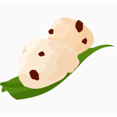 端午节粽子粽叶卡通手绘图标元素
