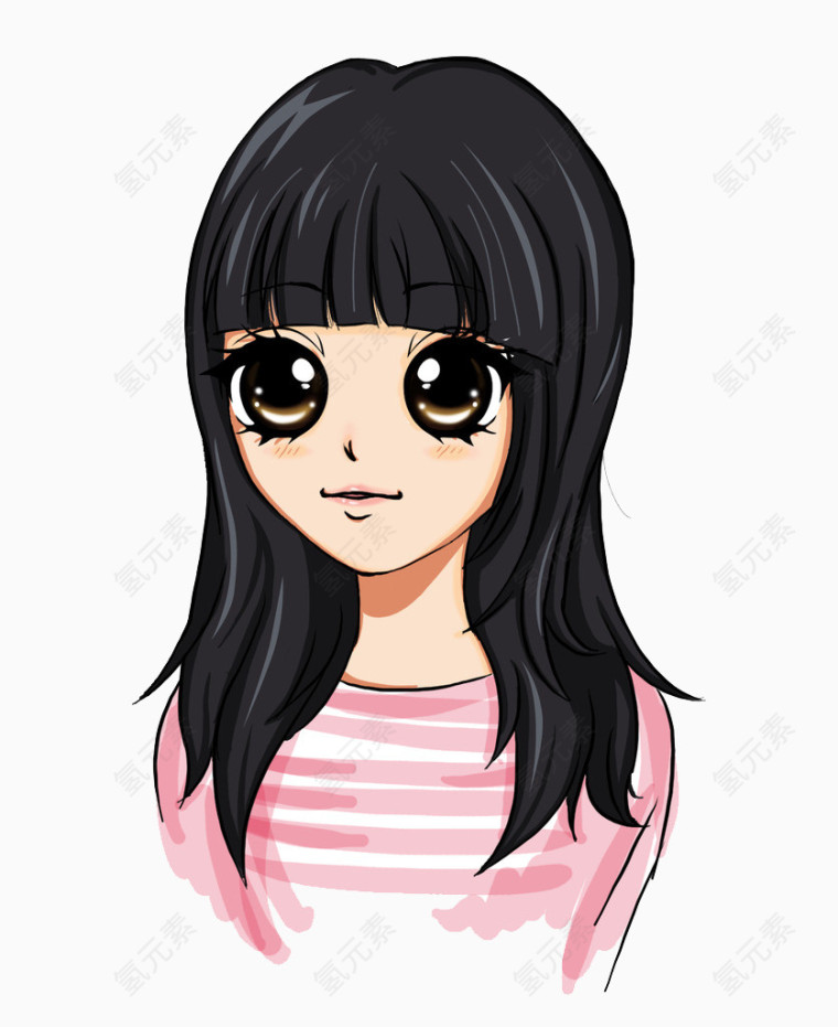 卡通手绘小女孩