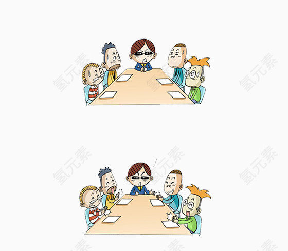 员工会议过程免抠素材