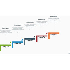 矢量简约线条流程图