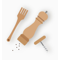 矢量厨房用具