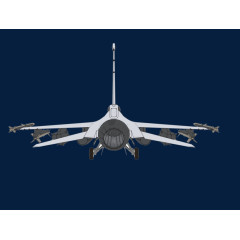 白色战斗机机尾