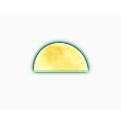 半个月亮 金色的月亮