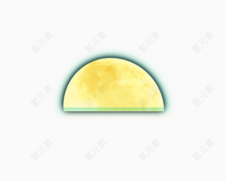 半个月亮 金色的月亮