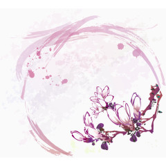 梦幻花朵矢量素材