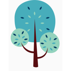 卡通大树