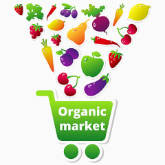 绿色购物车图片素材