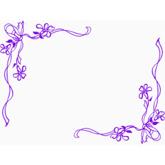 简约花朵边框