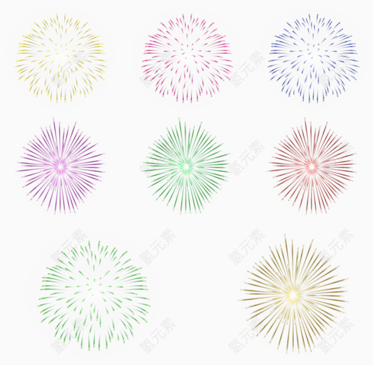 彩色烟花合集 
