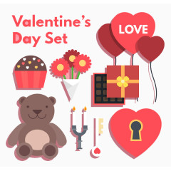 8款创意情人节元素矢量