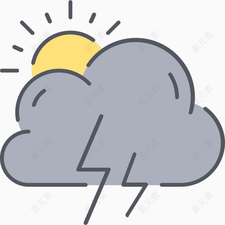 天气图标暴风雨