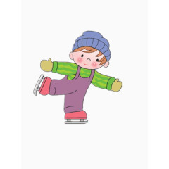 溜冰的小孩