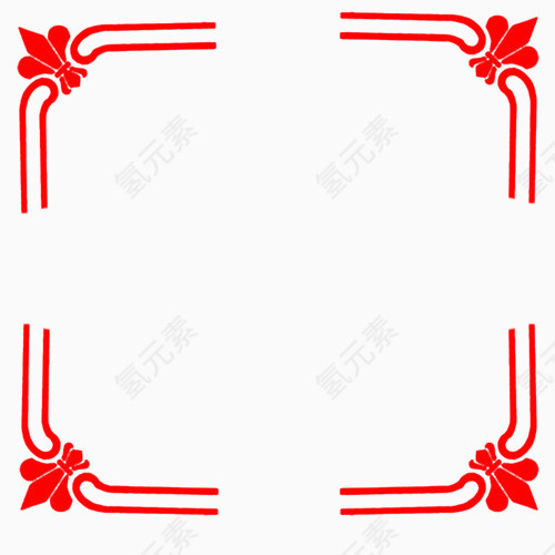 红色边框图案