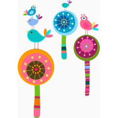 简单矢量装饰卡通小鸟