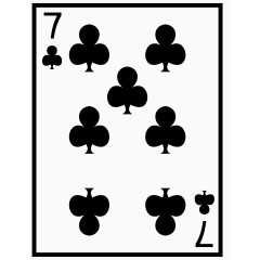 矢量图扑克草花7