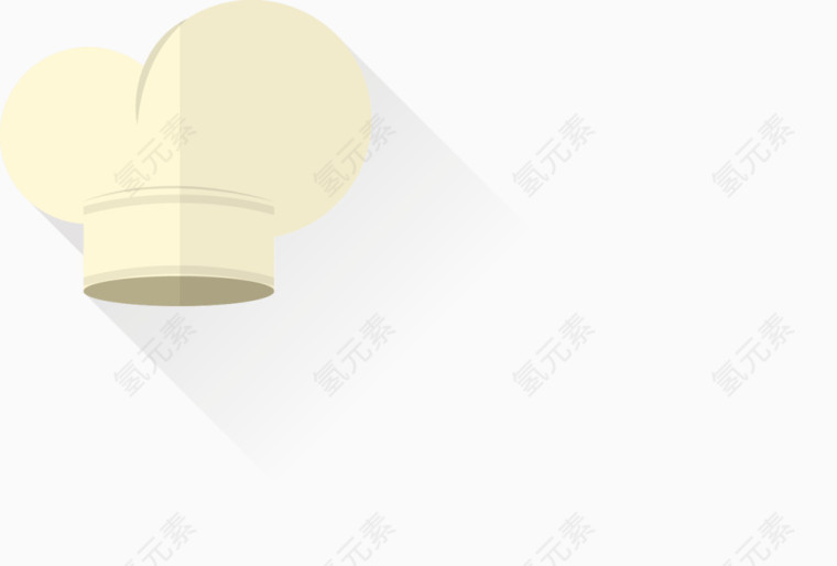 矢量白色卡通厨师帽