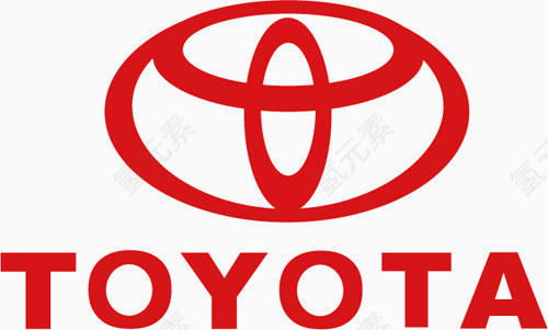 车标矢量图车标贴纸 TOYOTA