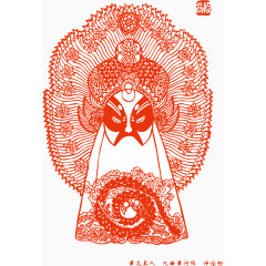 京剧脸谱形象剪纸