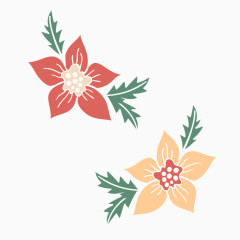 圣诞节元素挂饰鲜花