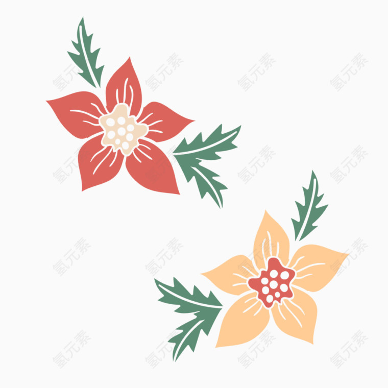 圣诞节元素挂饰鲜花