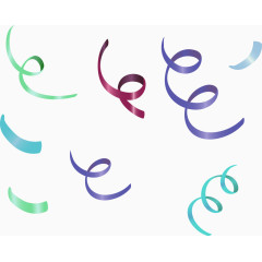 多彩简约礼花漂浮素材