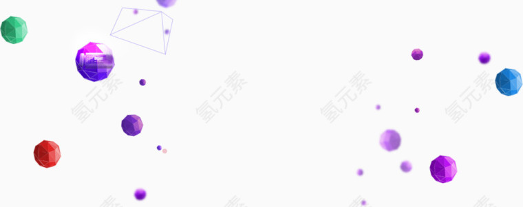 海报立体小球点缀