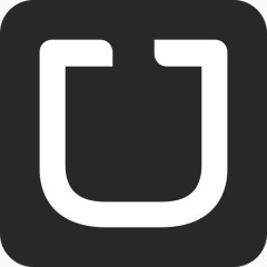 优步社会扁平的圆形矩形