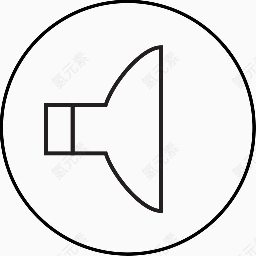 音频控制玩球员声音扬声器视频体积圆黑图标