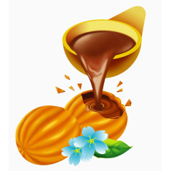 3d剪影手绘食物图片