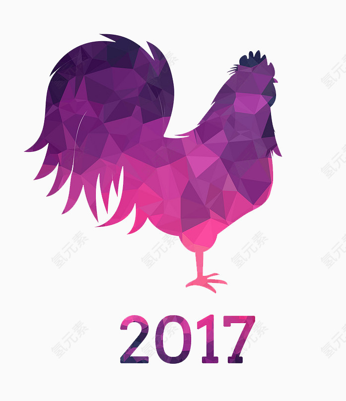 彩色鸡年素材