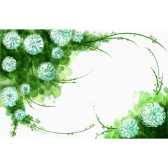 手绘唯美花卉文本框