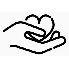 线性手心图标