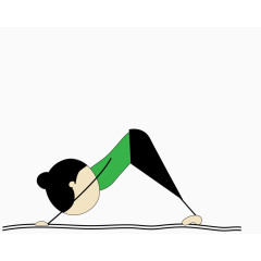 瑜珈卡通人物素材