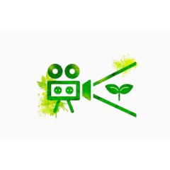 绿色摄像机矢量图