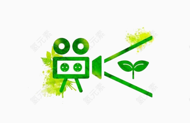 绿色摄像机矢量图