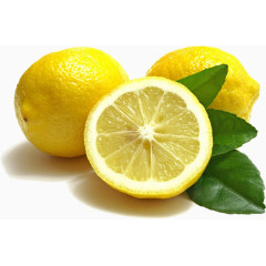 柠檬水果切开的一半