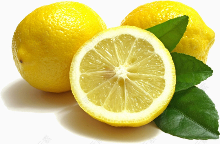 柠檬水果切开的一半