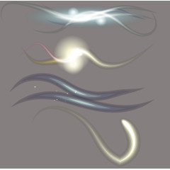 不规则线性发光体效果元素