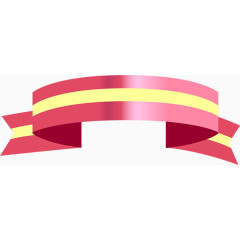 手绘红色彩带标签