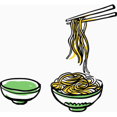 面条矢量元素