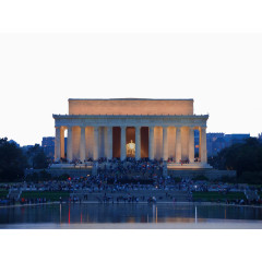 夜晚的林肯纪念堂