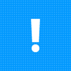 蓝色正方形感叹号图标