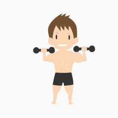 手绘运动小人素材健身素描