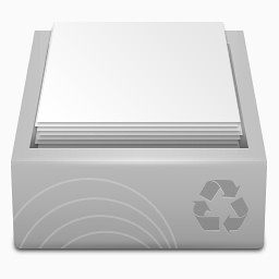 白色的回收站图标