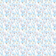 蓝色扁平化卡通插画可爱背景